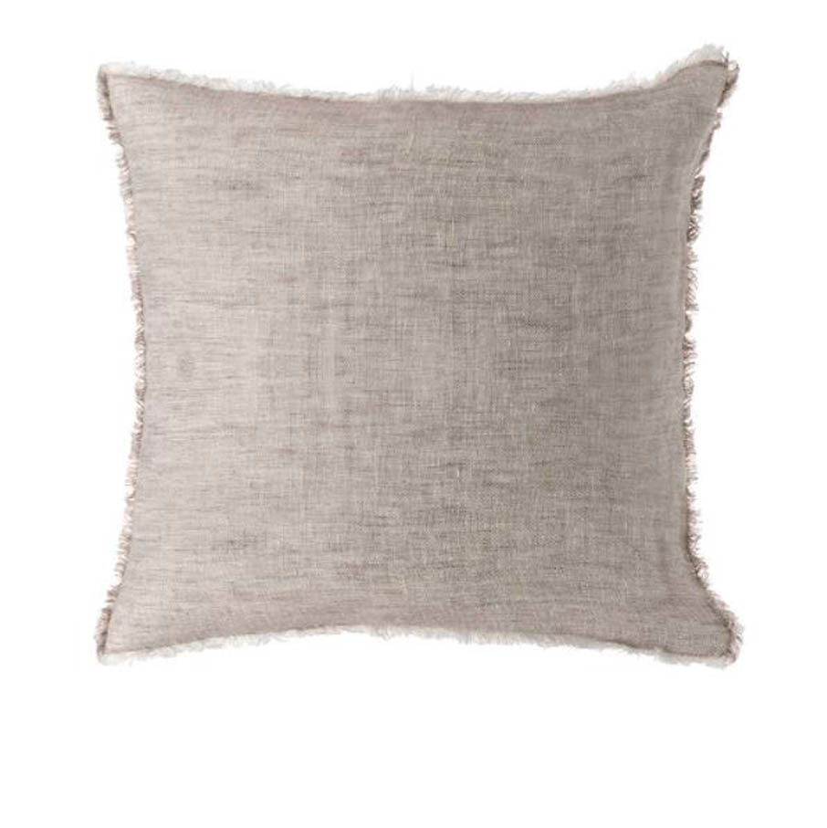 Chambray Linen Cushion, Stone 45 x 45cm